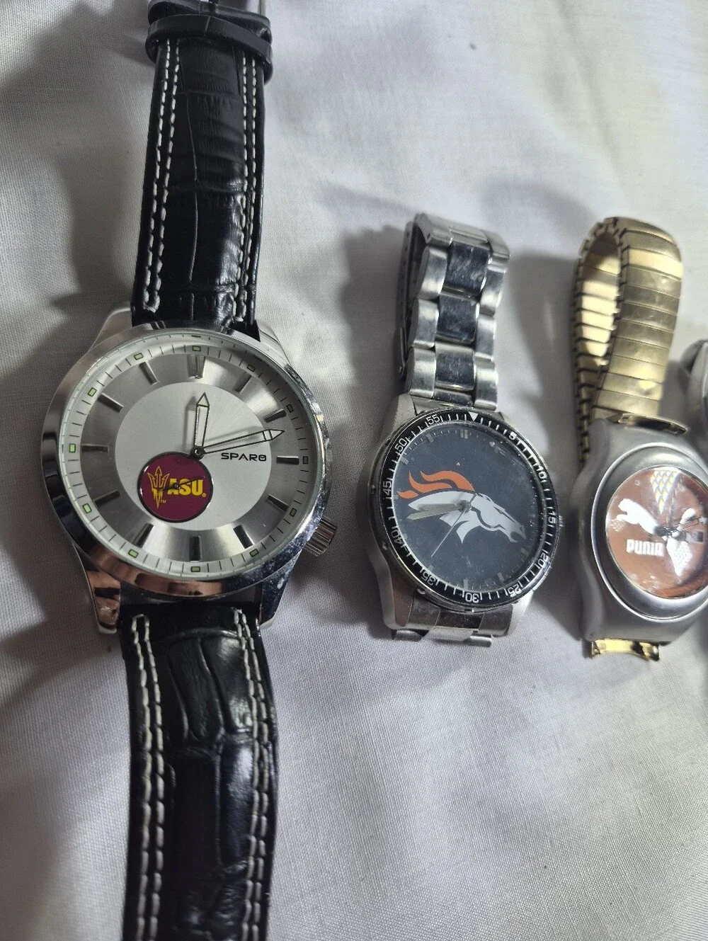 Men’s Watch Lot Bundle - Fossil, Puma, NFL Denver Broncos, NCAA ASU